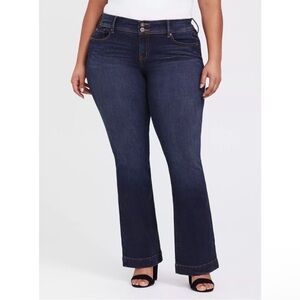 Torrid Flare Vintage Stretch Mid Rise Jean Ink‎ Blue 28 5X